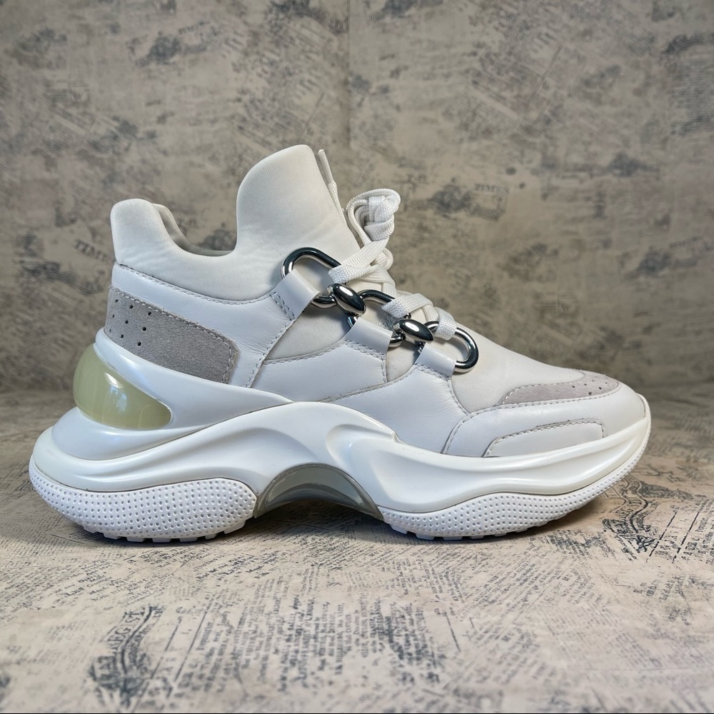 Stella Luna Lucien Chain Leather Sneakers Platform Shoes
